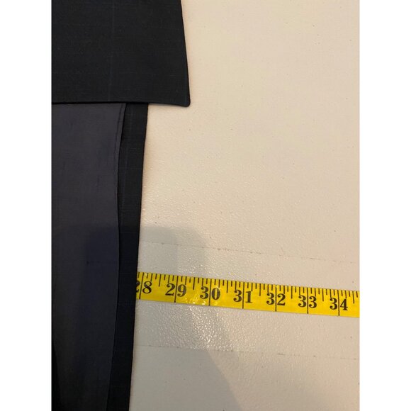 Mark Shale Skirt Suit Navy Plaid Single-Button Blazer Size 14 - Picture 13 of 16